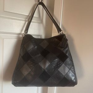 Coach Edie Patchwork Leather Purse Bag